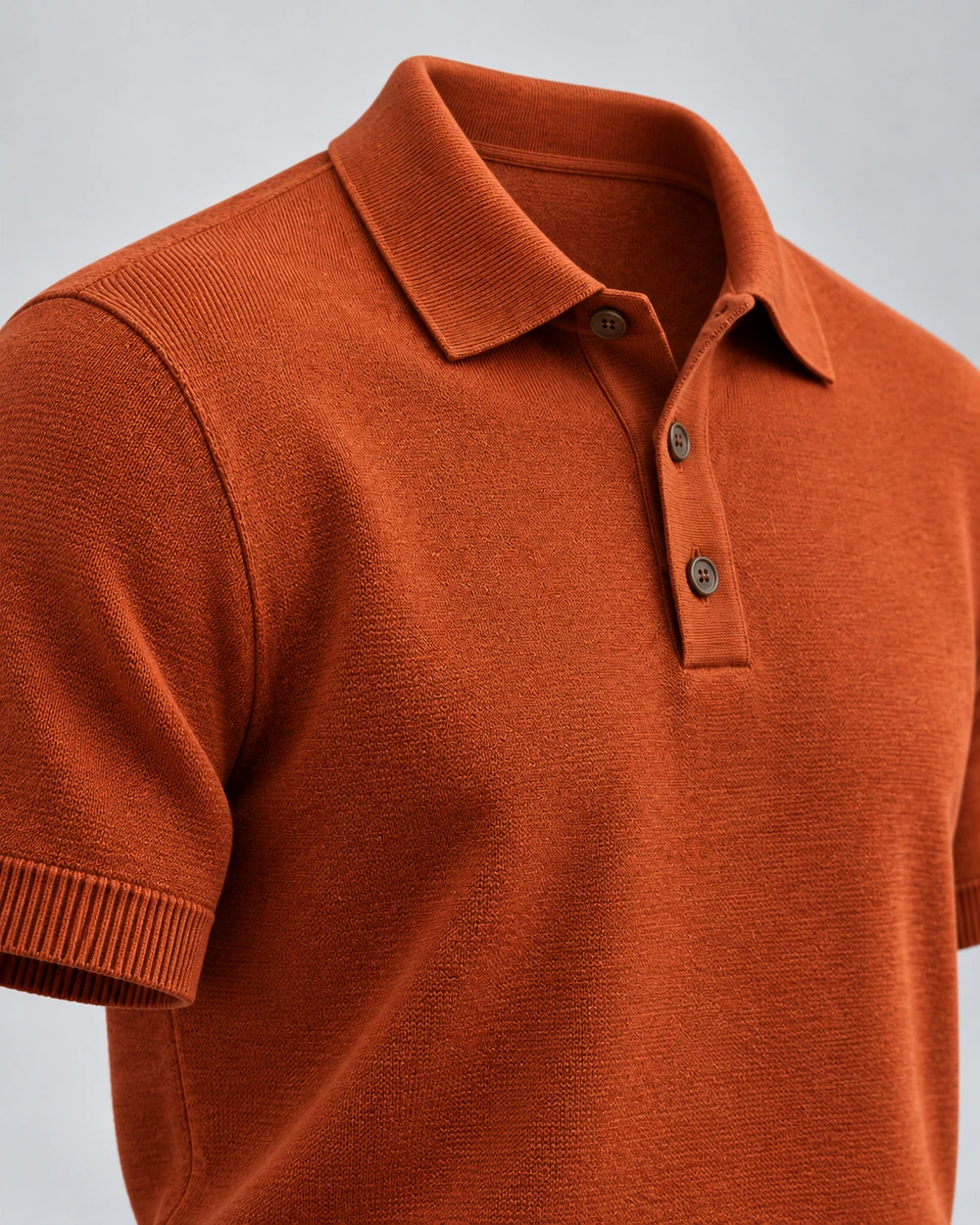 Minimal Knit Polo detail